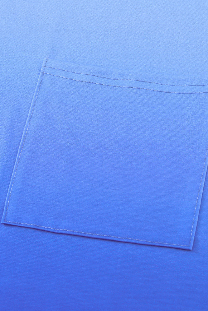 Womens Ombre Tie-dye Cap Sleeve T-Shirt with Pocket