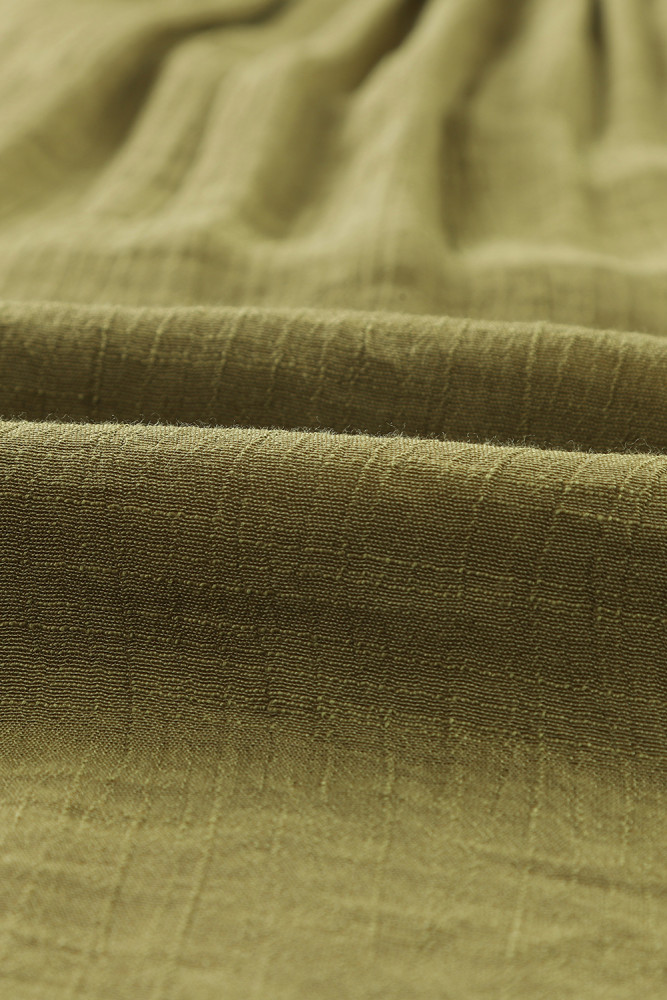 Ladies Tiered Ruffled Drawstring V Neck Blouse Top