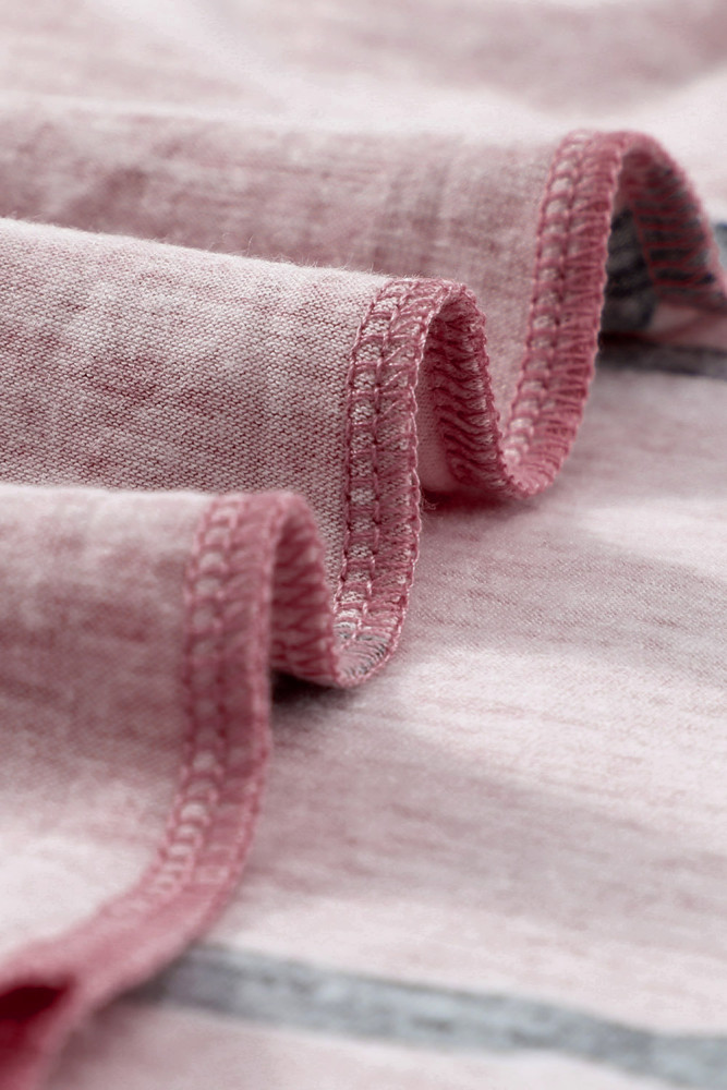 Womens Ombre Tie-dye Cap Sleeve T-Shirt with Pocket