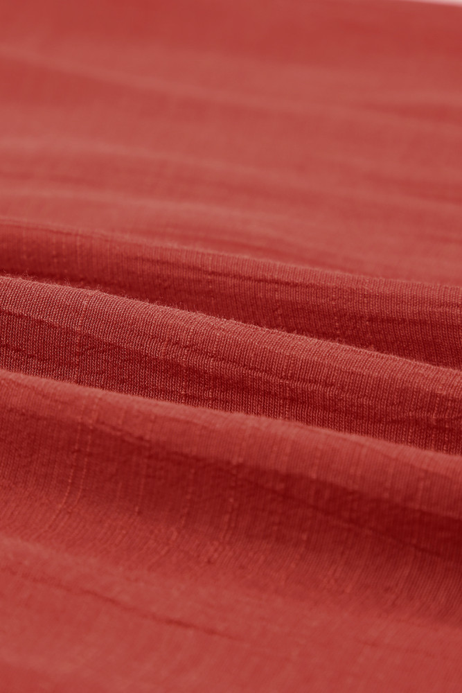 Ladies Tiered Ruffled Drawstring V Neck Blouse Top