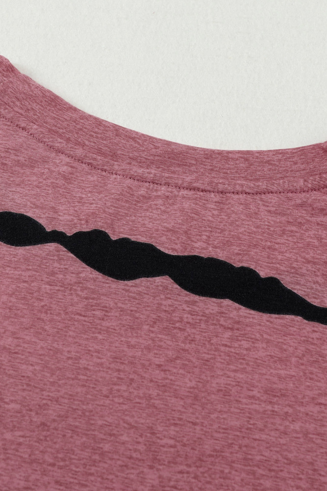 Womens Ombre Tie-dye Cap Sleeve T-Shirt with Pocket