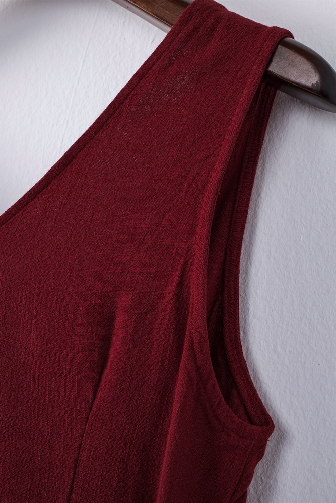 Women's V Neck Jumpsuits Sleeveless Romper Button Short Jumpsuit