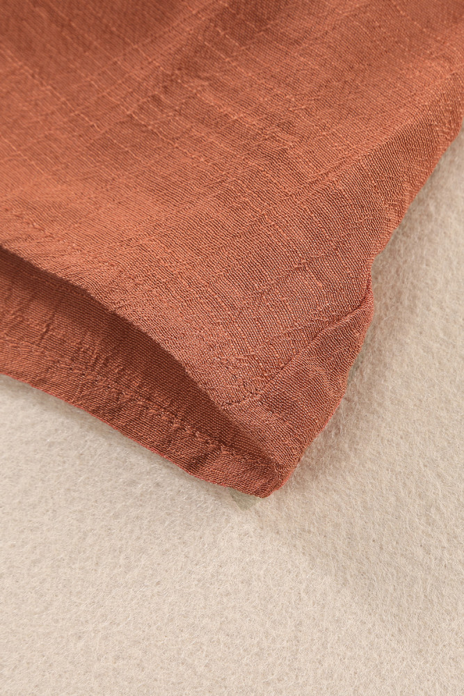 Ladies Tiered Ruffled Drawstring V Neck Blouse Top