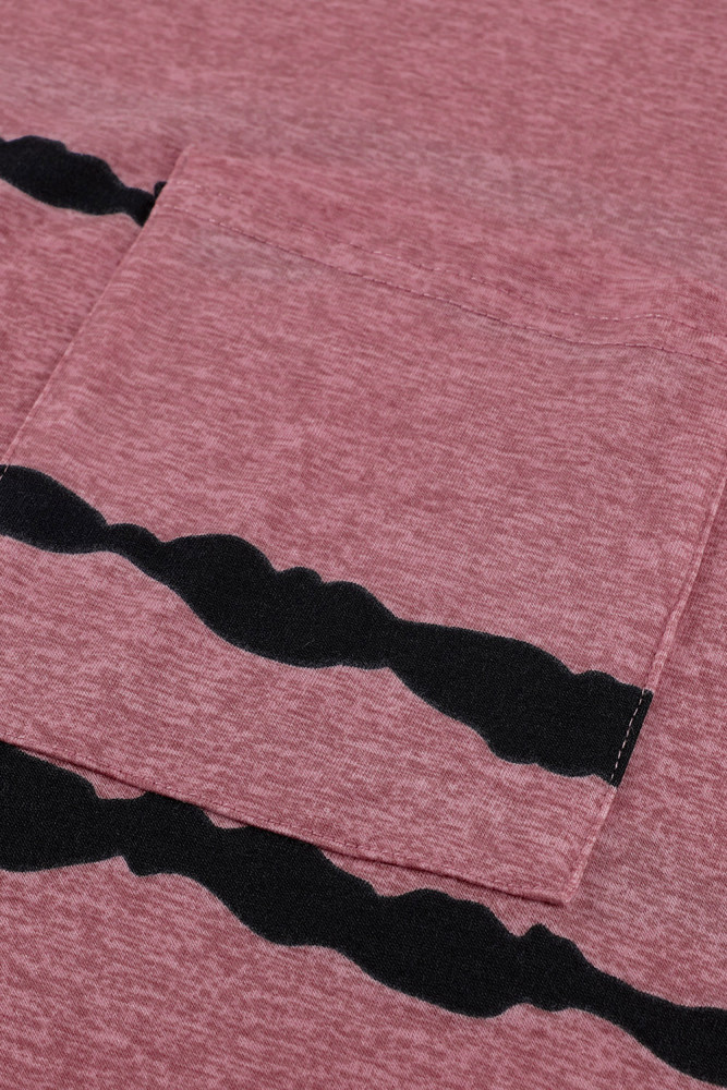 Womens Ombre Tie-dye Cap Sleeve T-Shirt with Pocket