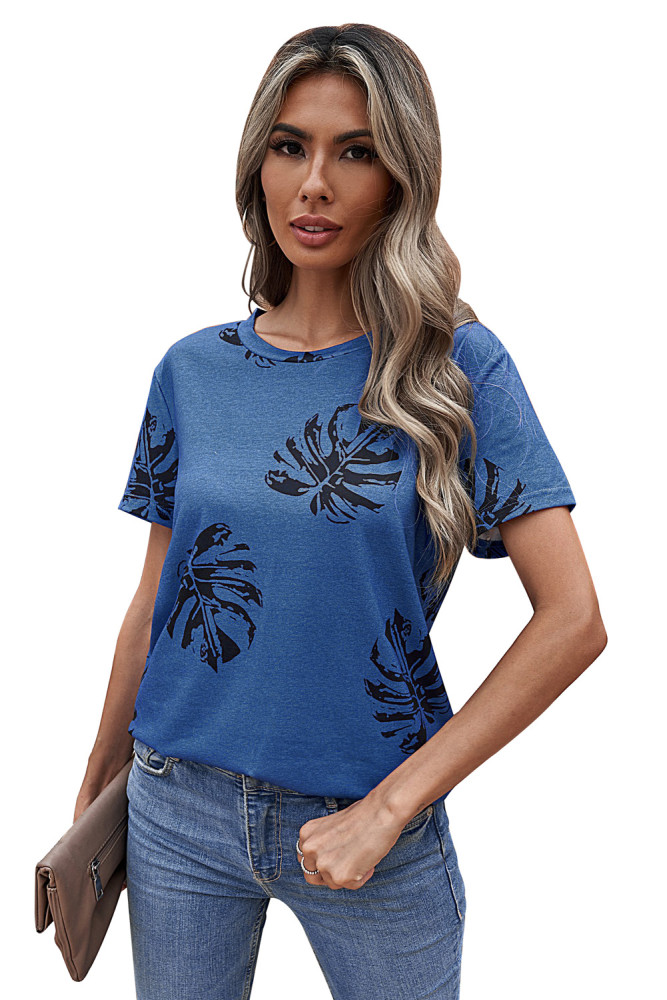 Crewneck Tee Dandelion Print Graphic Loose Casual T-Shirt