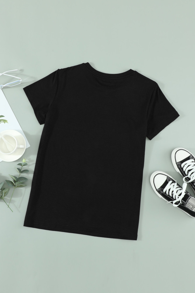 Crewneck Tee Dandelion Print Graphic Loose Casual T-Shirt