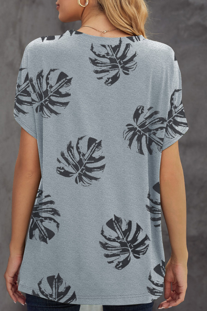 Crewneck Tee Dandelion Print Graphic Loose Casual T-Shirt