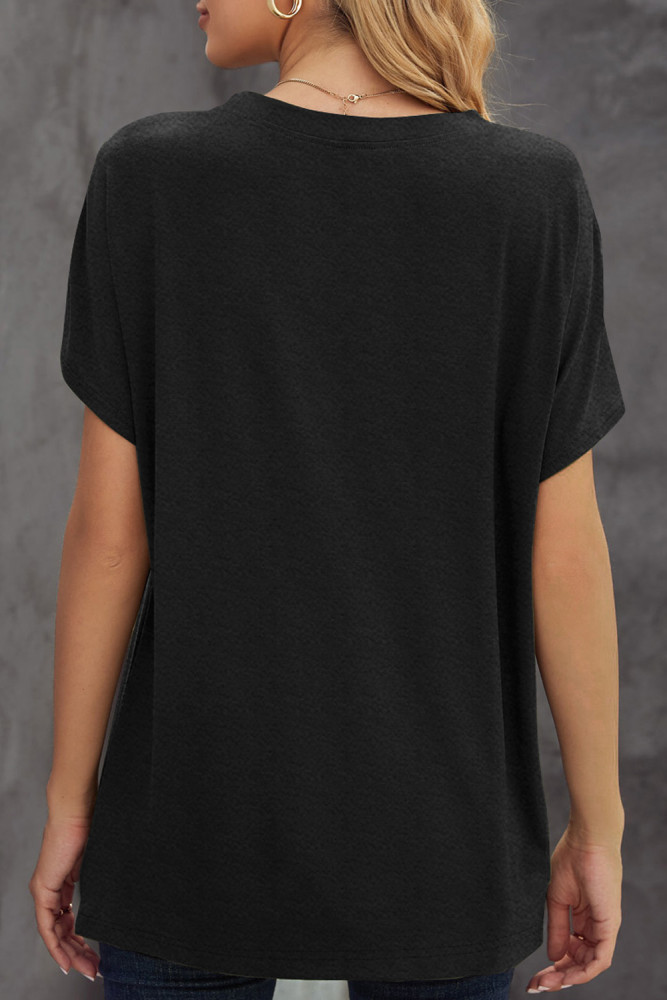 Crewneck Tee Dandelion Print Graphic Loose Casual T-Shirt