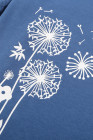 Crewneck Tee Dandelion Print Graphic Loose Casual T-Shirt