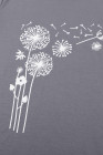 Crewneck Tee Dandelion Print Graphic Loose Casual T-Shirt