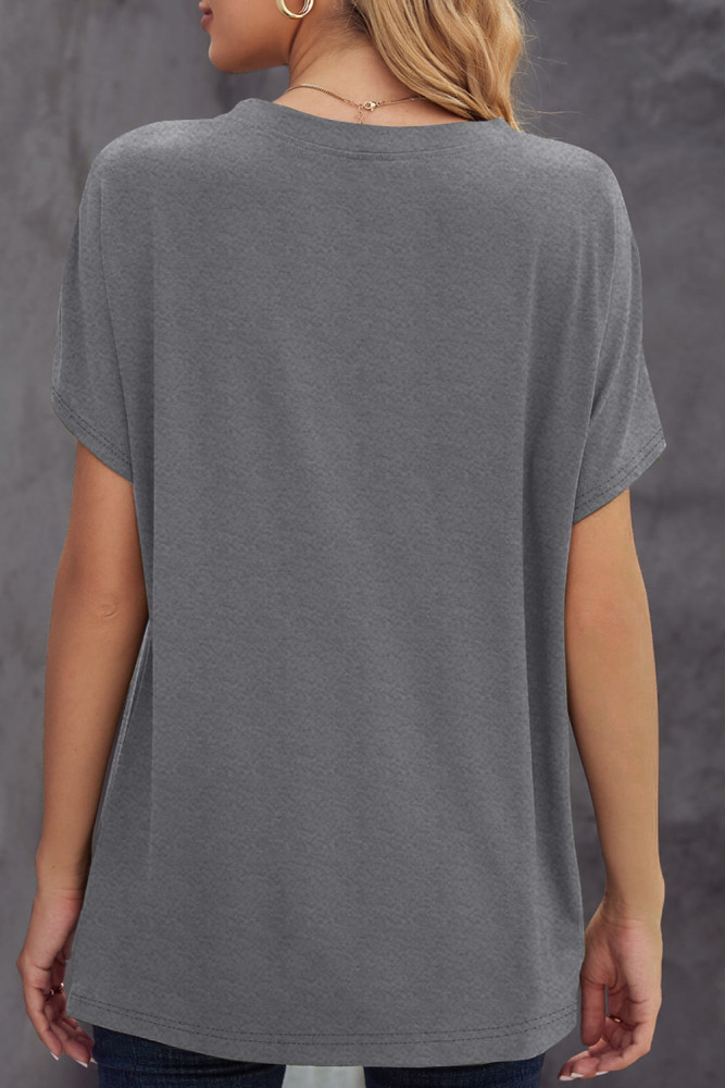 Crewneck Tee Dandelion Print Graphic Loose Casual T-Shirt