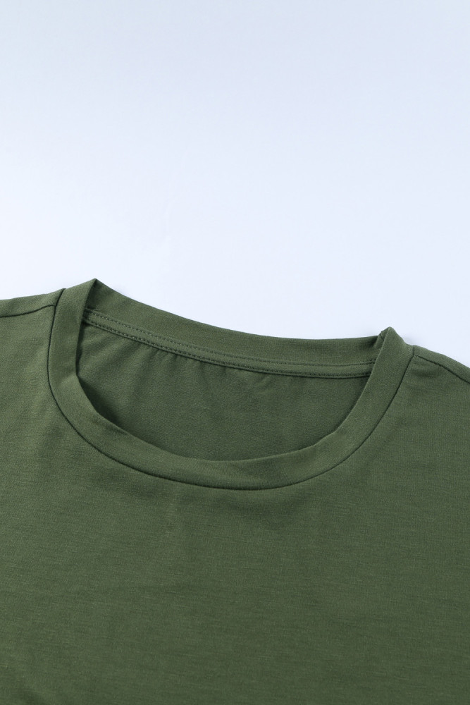 Crewneck Tee Dandelion Print Graphic Loose Casual T-Shirt