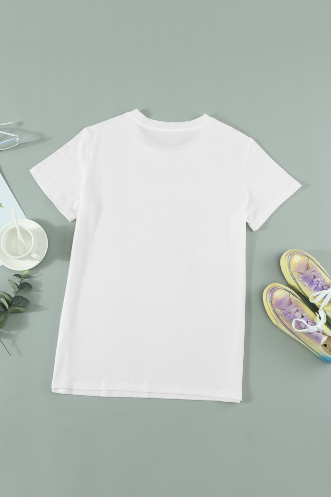 Crewneck Tee Dandelion Print Graphic Loose Casual T-Shirt