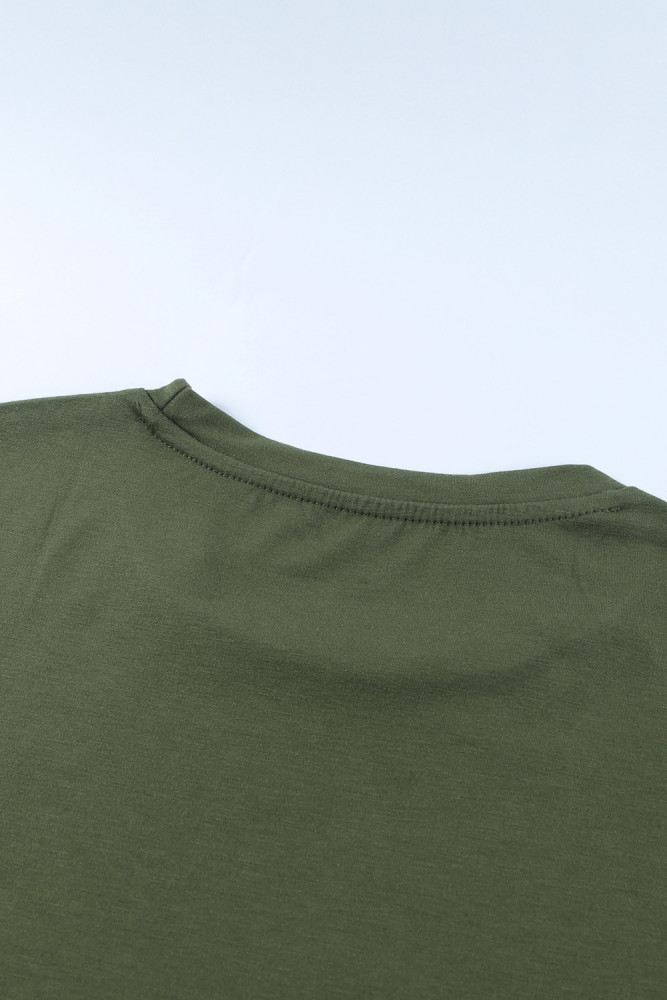 Crewneck Tee Dandelion Print Graphic Loose Casual T-Shirt