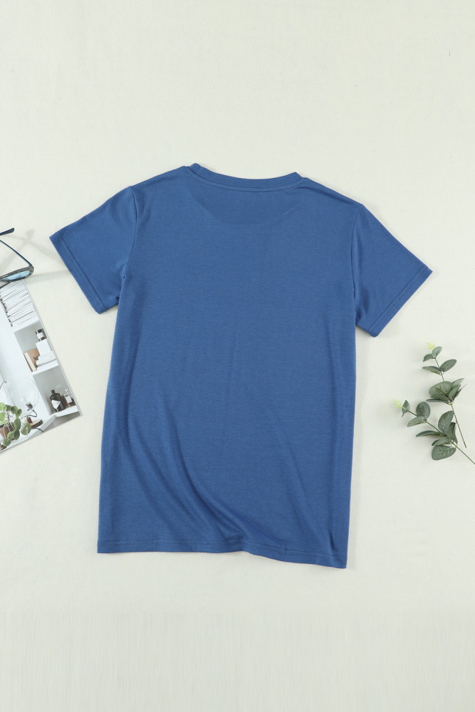 Crewneck Tee Dandelion Print Graphic Loose Casual T-Shirt