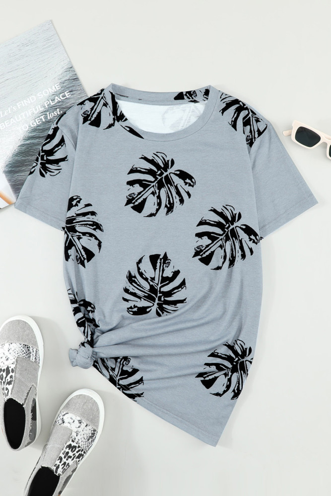 Crewneck Tee Dandelion Print Graphic Loose Casual T-Shirt