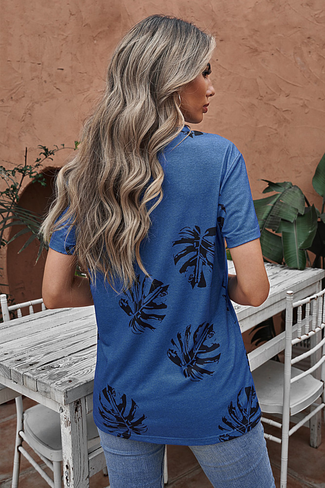 Crewneck Tee Dandelion Print Graphic Loose Casual T-Shirt