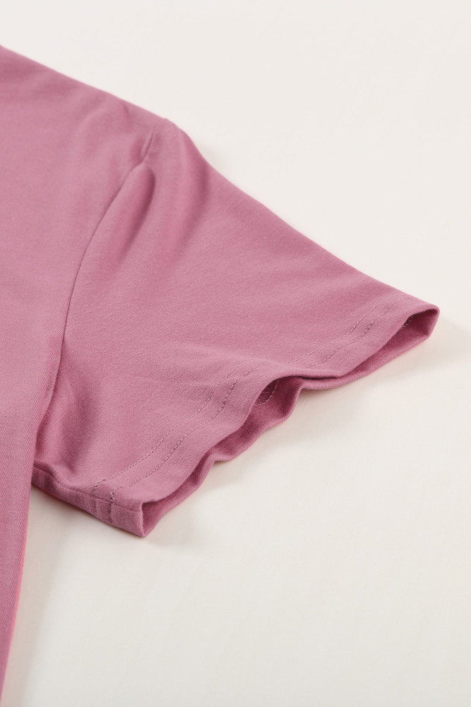 Crewneck Tee Dandelion Print Graphic Loose Casual T-Shirt