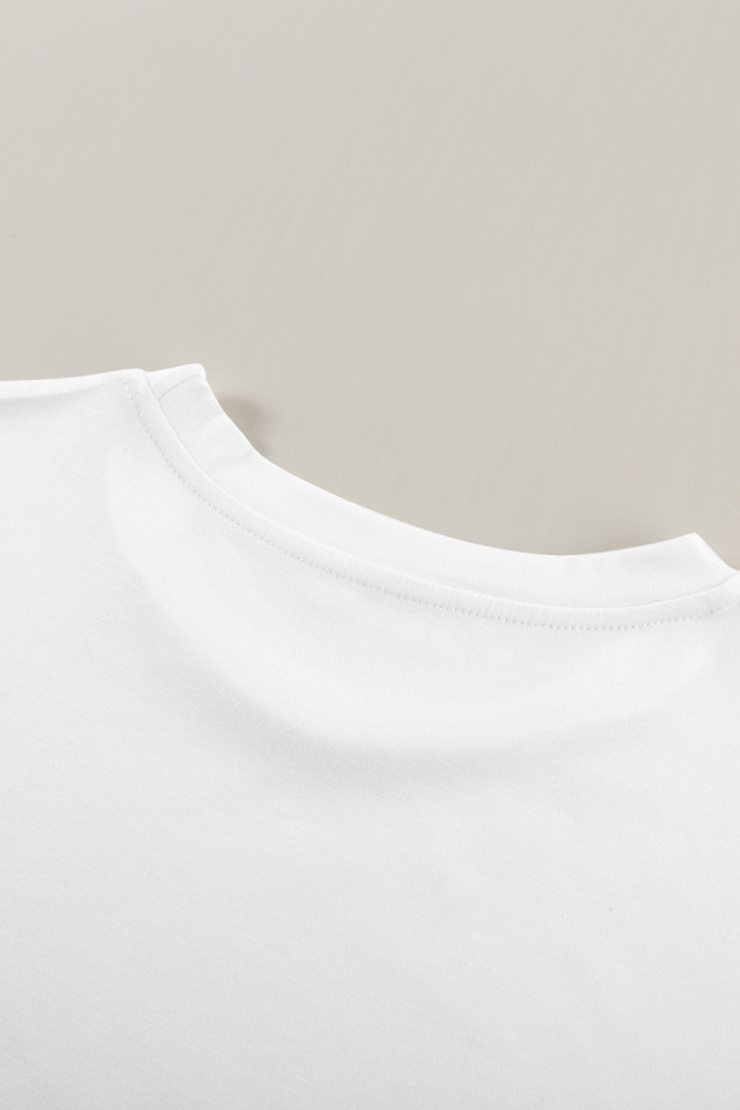 Crewneck Tee Dandelion Print Graphic Loose Casual T-Shirt