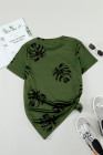 Crewneck Tee Dandelion Print Graphic Loose Casual T-Shirt