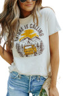Womens Nature Is Calling Car Graphic Printed Tee Shirts
