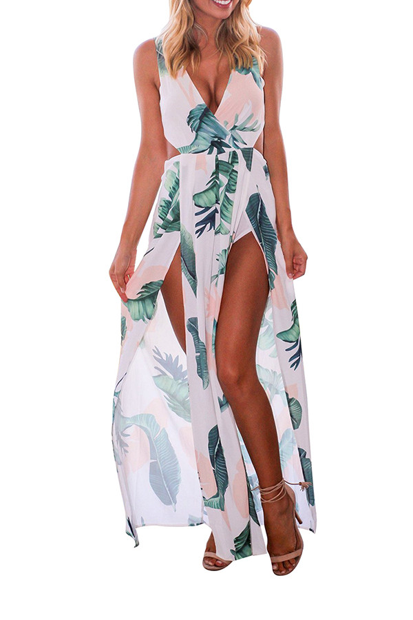 Long Dresses For Women Sleeveless Ladies Floral Maxi Dresses