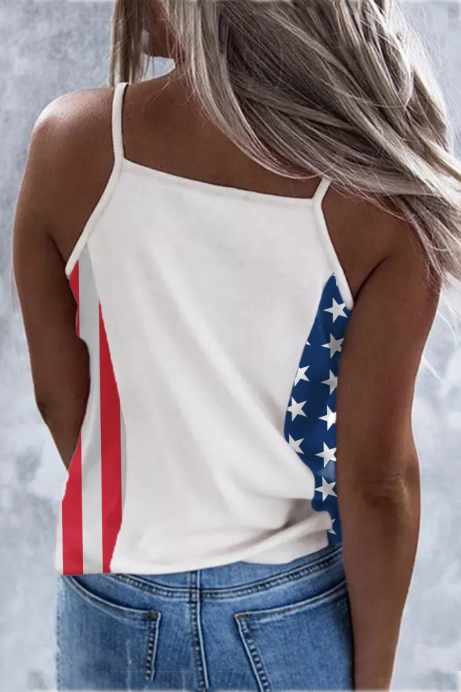 4Th of July Flag Print Tank Top for Women Summer Sleeveless Shirt