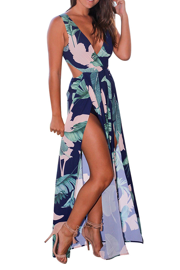 Long Dresses For Women Sleeveless Ladies Floral Maxi Dresses
