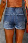 Skull Shorts for Womens Distressed High Waist Denim Shorts