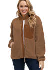 Women's Faux Fur Jacket Pocket Warm Fleece Coat
