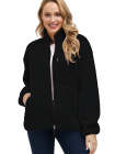 Women's Faux Fur Jacket Pocket Warm Fleece Coat