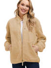 Women's Faux Fur Jacket Pocket Warm Fleece Coat