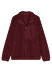 Women's Faux Fur Jacket Pocket Warm Fleece Coat