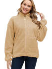 Women's Faux Fur Jacket Pocket Warm Fleece Coat