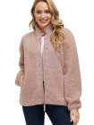 Women's Faux Fur Jacket Pocket Warm Fleece Coat