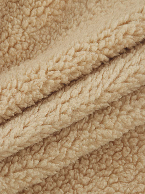 Women's Faux Fur Jacket Pocket Warm Fleece Coat