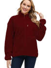 Women's Faux Fur Jacket Pocket Warm Fleece Coat