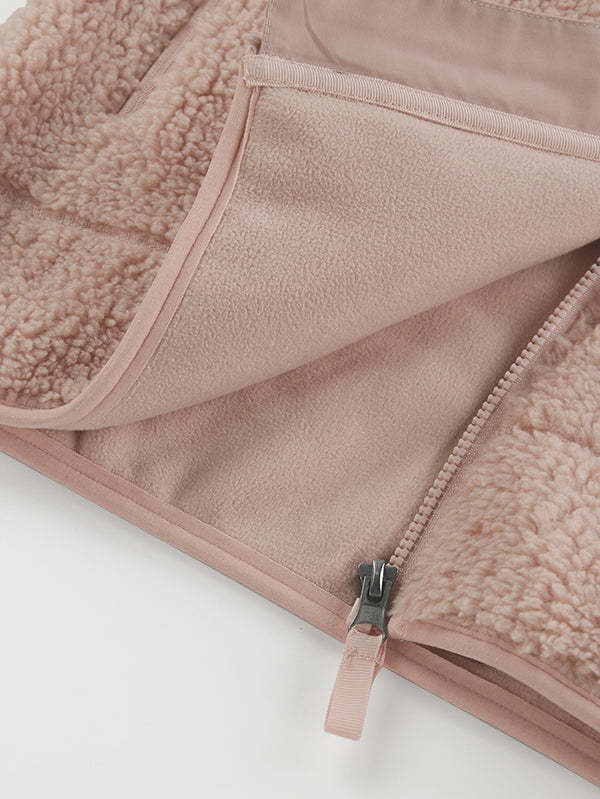 Women's Faux Fur Jacket Pocket Warm Fleece Coat