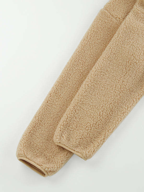 Women's Faux Fur Jacket Pocket Warm Fleece Coat