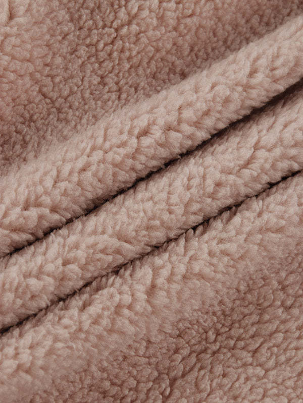 Women's Faux Fur Jacket Pocket Warm Fleece Coat