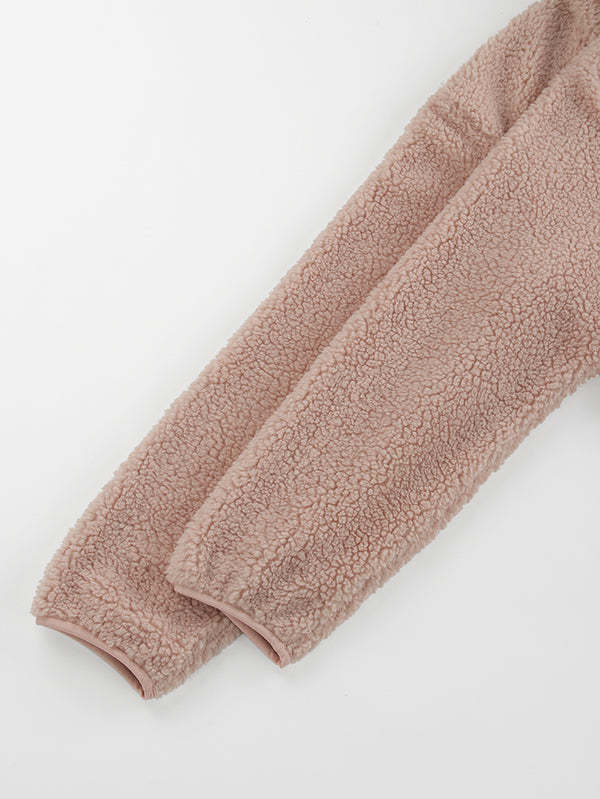 Women's Faux Fur Jacket Pocket Warm Fleece Coat