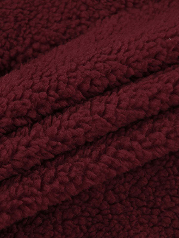 Women's Faux Fur Jacket Pocket Warm Fleece Coat