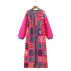 Women's Crochet Bohemian Long Sleeve Open Front Oversized Cardigan Sweater