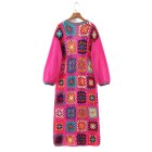 Women's Crochet Bohemian Long Sleeve Open Front Oversized Cardigan Sweater