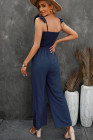 Silindashop Sleeveless Flutter Smocked Wide Leg Jumpsuits for Women