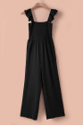 Silindashop Sleeveless Flutter Smocked Wide Leg Jumpsuits for Women