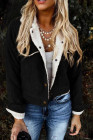 Womens Sherpa Lining Button Down Winter Corduroy Jacket