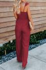 Silindashop Sleeveless Flutter Smocked Wide Leg Jumpsuits for Women