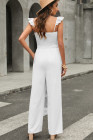 Silindashop Sleeveless Flutter Smocked Wide Leg Jumpsuits for Women