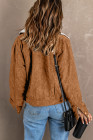 Womens Sherpa Lining Button Down Winter Corduroy Jacket